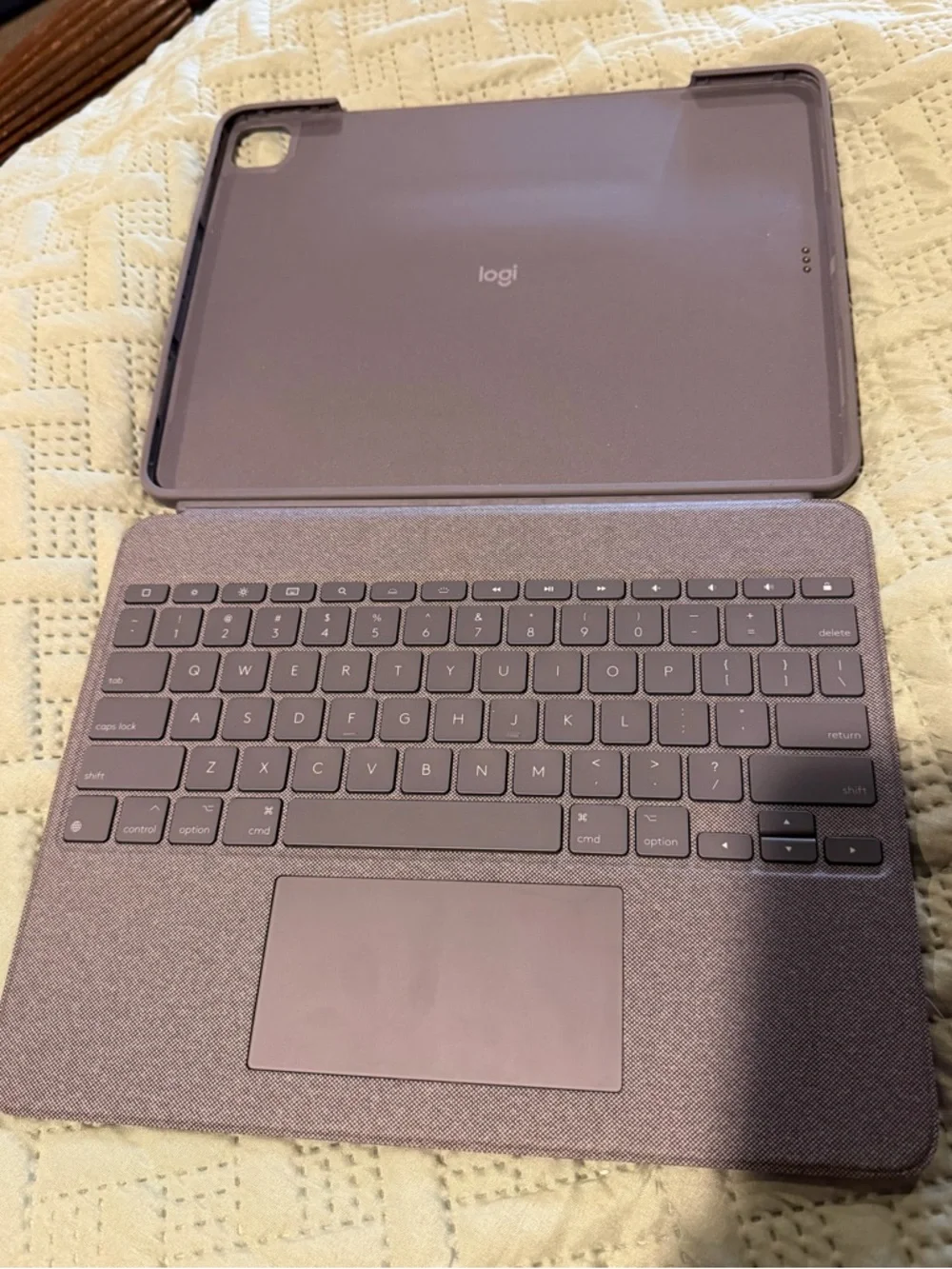 Logitech Dark Gray Wireless Keyboard Case with Trackpad